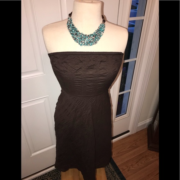 J.Crew Brown strapless dress 2 - Picture 6 of 7